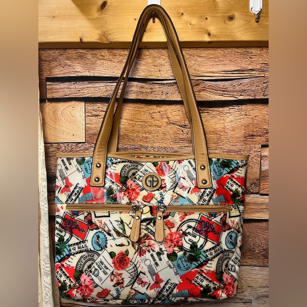 Giani Bernini Coated Postcard Tote Bag - Picture 3 of 16